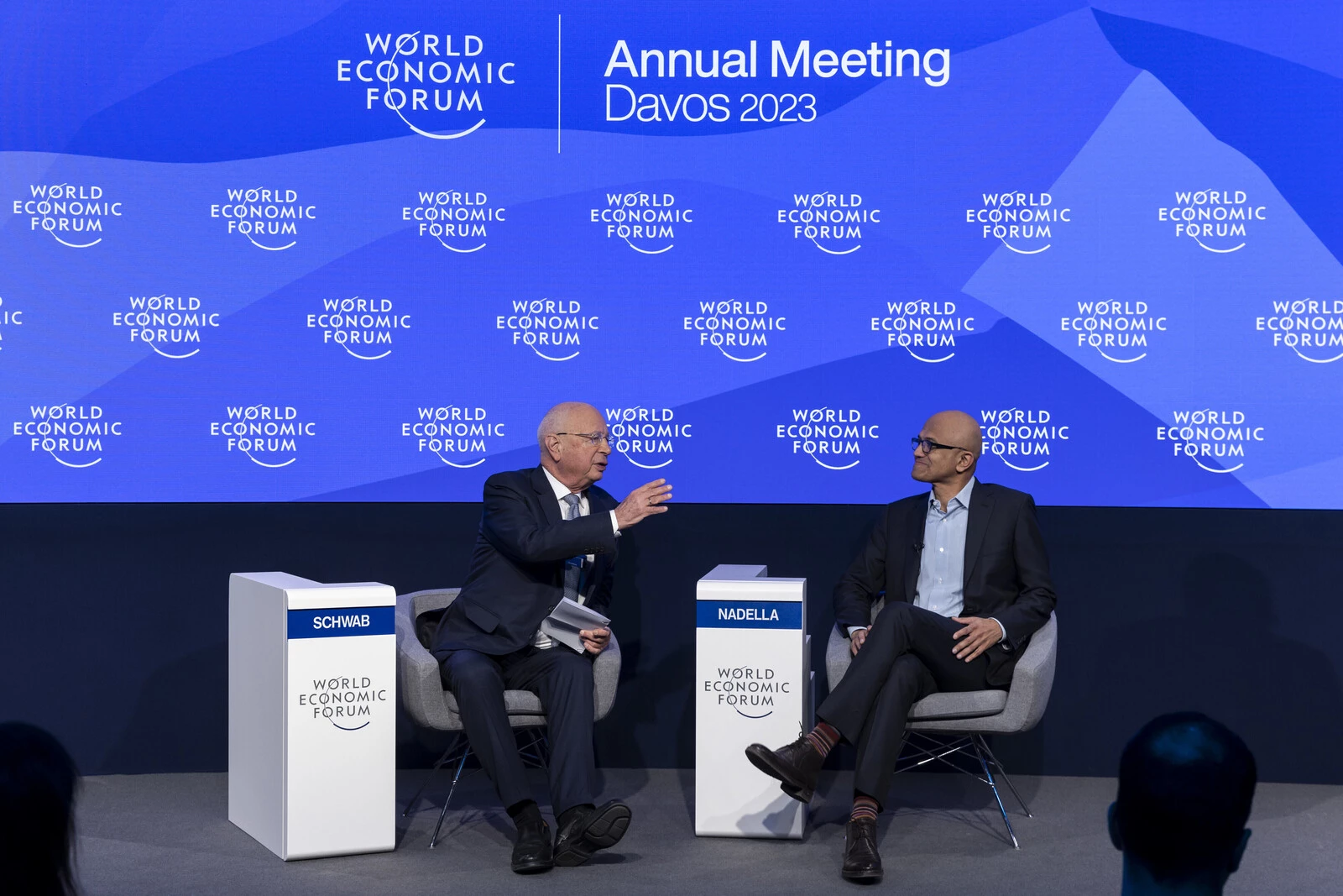 DAVOS 24 ARTIFICIAL INTELLIGENCE Microsoft’s CEO on AI and limiting ‘unintended consequences’: US Pioneer Global VC DIFCHQ Singapore Swiss-Riyadh Norway Our Mind
