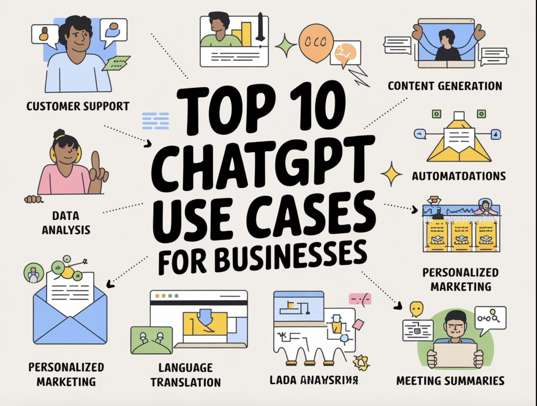 Top 10 ChatGPT Use Cases for Businesses : US Pioneer Global VC DIFCHQ SFO Singapore – Riyadh Swiss Our Mind