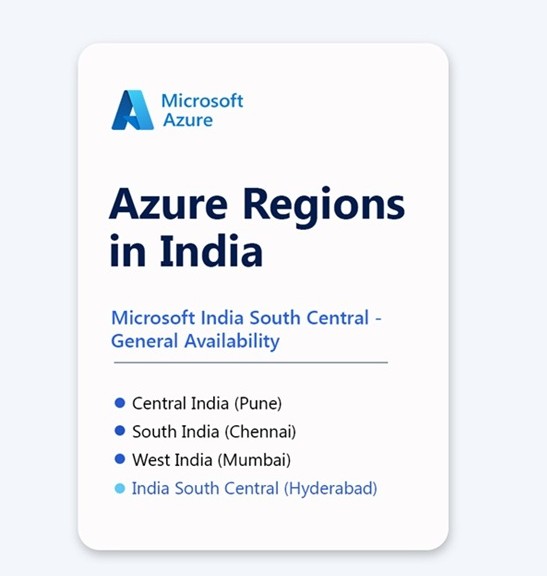 Microsoft’s newest India datacenter region goes live to power the country’s AI economy : US Pioneer Global VC DIFCHQ SFO NYC Singapore – Riyadh Swiss Our Mind